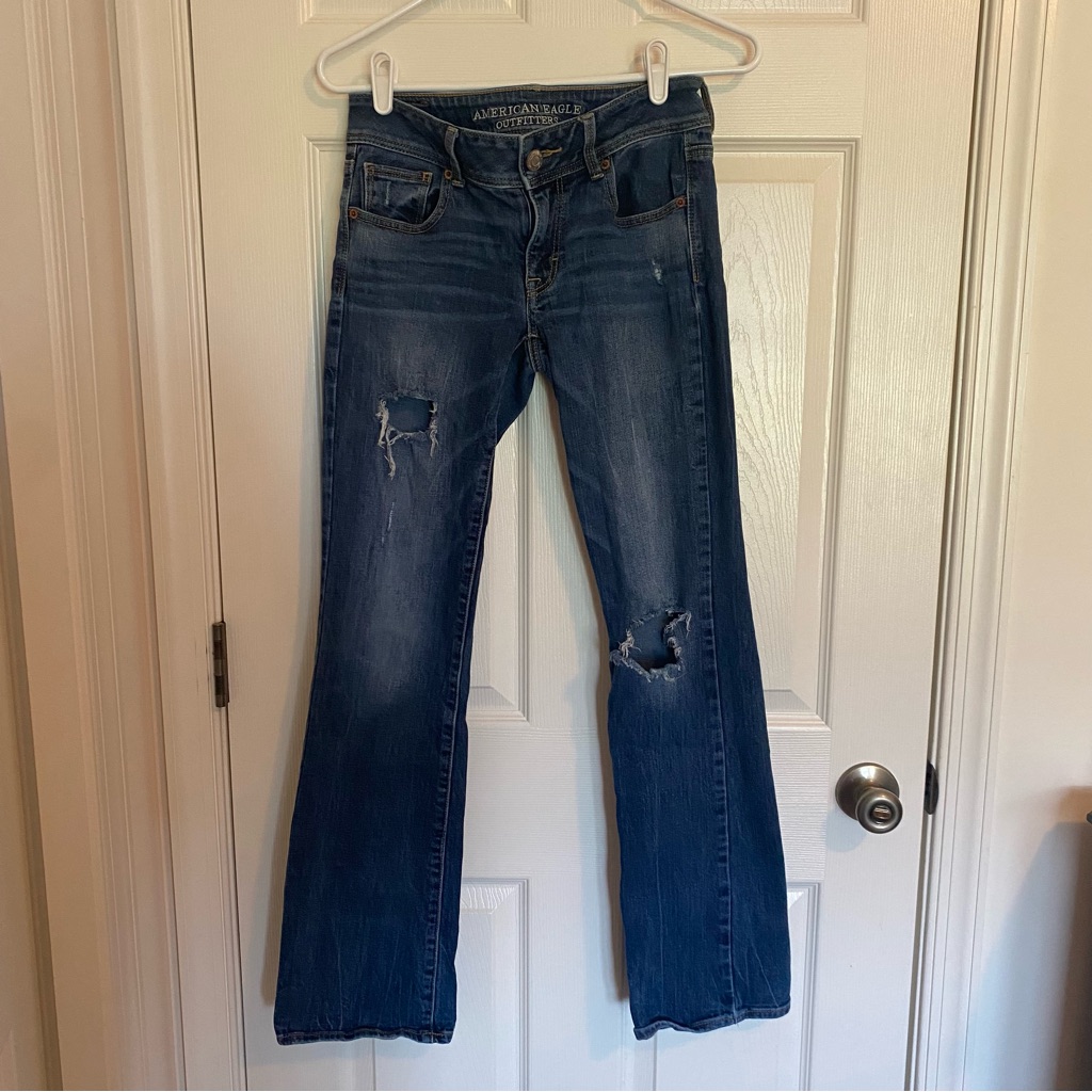 American Eagle Outfitters Women's Distressed Bootcut Jeans